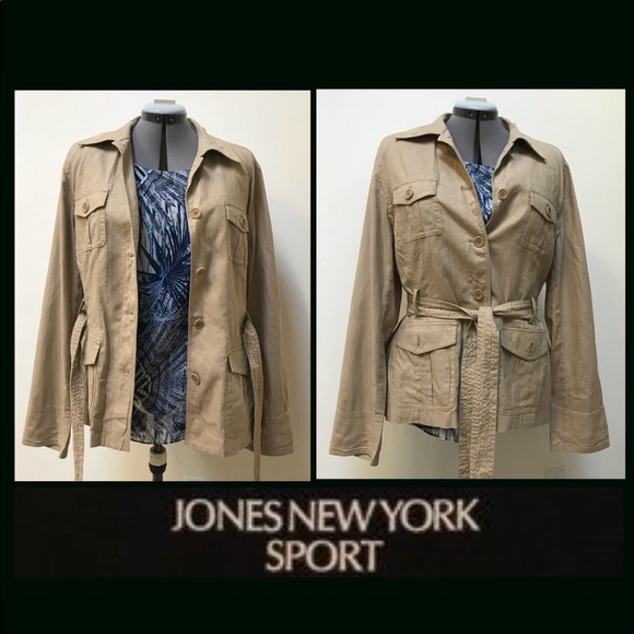 jones new york sport Jackets & Blazers - 🐠Jones New York sport linen blend utility jacket
